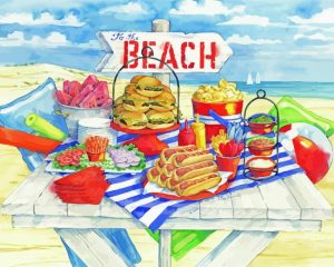 Picnic On The Beach Diamond Painting