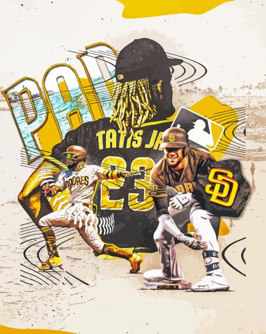 San Diego Padres Team Art - 5D Diamond Painting -  %