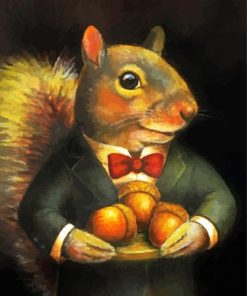 Squirrel Holding Acorns Diamond Painting