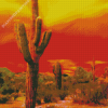 Sunset Saguaro National Park Diamond Painting