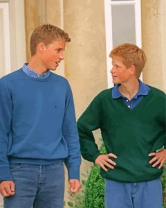 Young Prince William And Prince Harry Diamond Painting