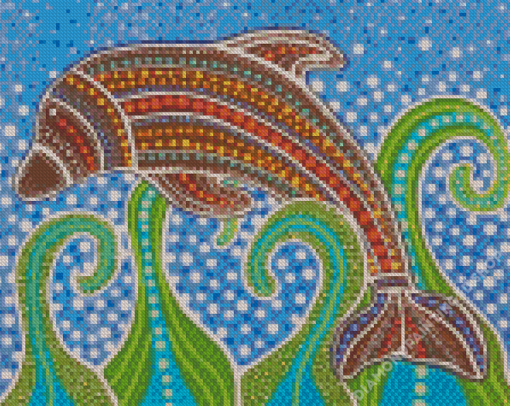Aboriginal Dolphins Diamond Painting