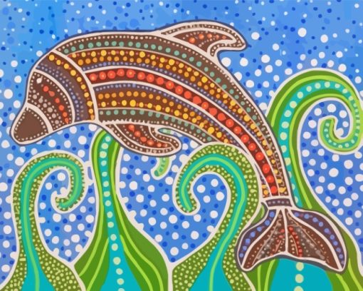 Aboriginal Dolphins Diamond Painting