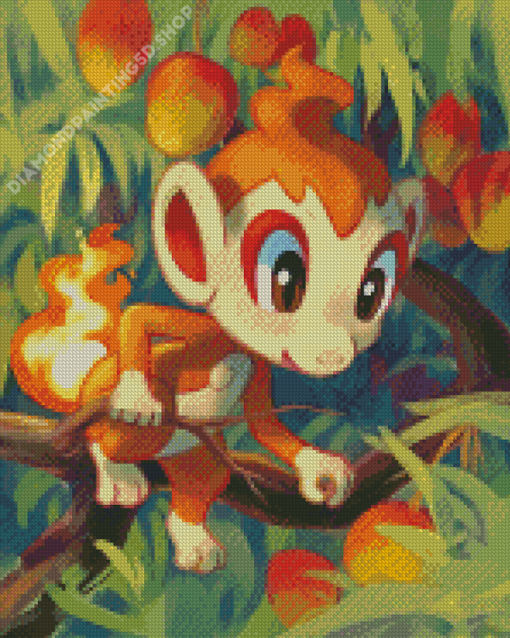 Aesthetic Chimchar Diamond Painting