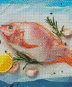 Aesthetic Fish Cooking Diamond Painting