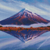 Aesthetic Mount Taranaki Landscape Diamond Painting