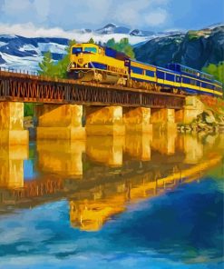 Alaska Railroad Reflection Diamond Painting