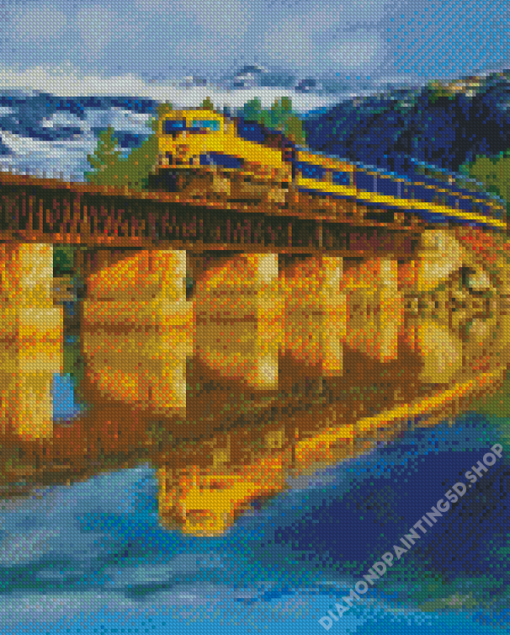 Alaska Railroad Reflection Diamond Painting