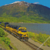 Alaska Railroad Train Diamond Painting