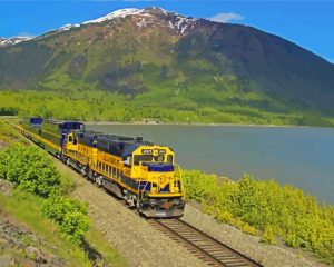 Alaska Railroad Train Diamond Painting