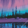 Blue And Purple Aurora Diamond Painting