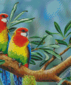 Eastern Rosella Art Diamond Painting