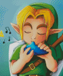 Link Playing The Ocarina Diamond Painting