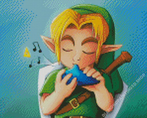 Link Playing The Ocarina Diamond Painting