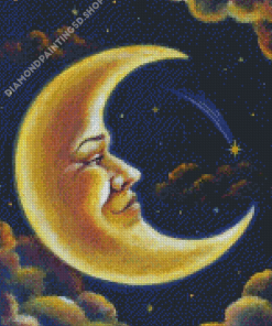 Moon Man Face Diamond Painting