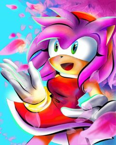 Pretty Sonic Amy Rose Diamond Painting