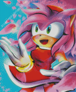 Pretty Sonic Amy Rose Diamond Painting