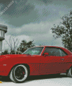 Red Classic Camaro Diamond Painting