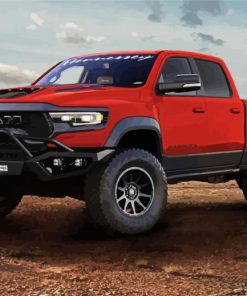 Red Dodge Ram Diamond Painting