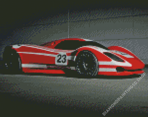 Red Porsche 917 Diamond Painting