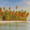 Tobago Island Palm Trees Diamond Painting