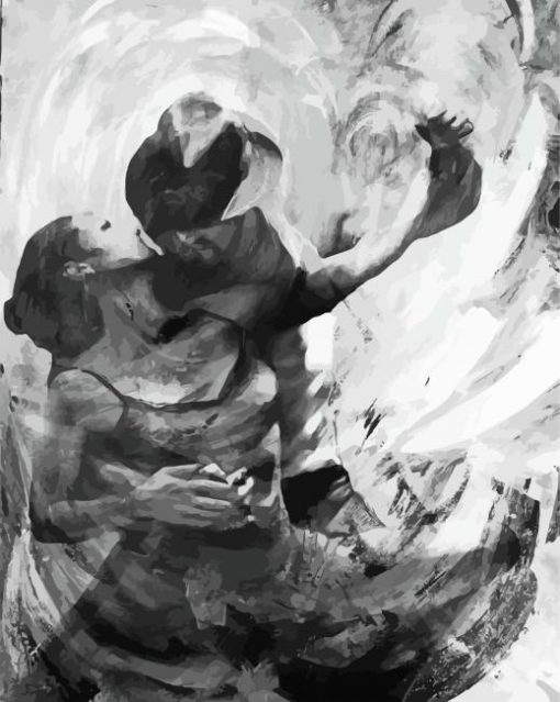Abstract Black And White Couple Diamond Painting