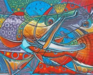 Abstract Brook Trout Diamond Painting