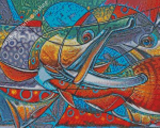 Abstract Brook Trout Diamond Painting