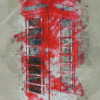 Abstract Red Telephone Box Diamond Painting