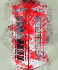 Abstract Red Telephone Box Diamond Painting