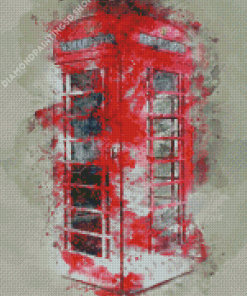 Abstract Red Telephone Box Diamond Painting