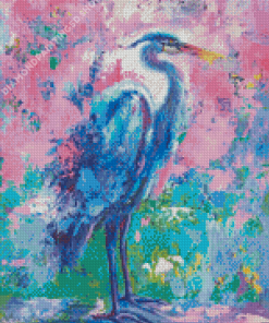 Abstract Heron Bird Diamond Painting