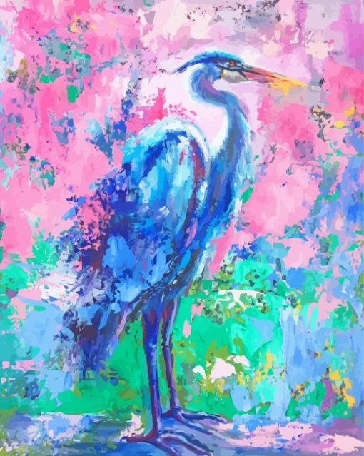 Abstract Heron Bird Diamond Painting