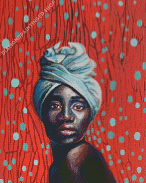 African Woman In Turban Diamond Paintings