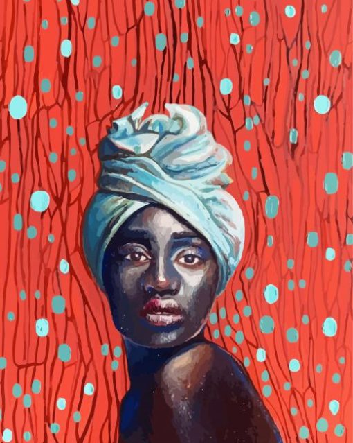 African Woman In Turban Diamond Painting