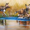 African Hunting Dogs Wildlife Diamond Painting
