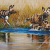 African Hunting Dogs Wildlife Diamond Paintings