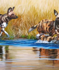 African Hunting Dogs Wildlife Diamond Painting