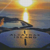 Alcatraz Island Sunset Diamond Painting