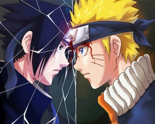 Anime Naruto Vs Sasuke Diamond Painting