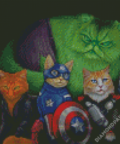 Avengers Superhero Cats Diamond Paintings