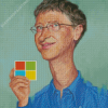 Bill Gates Caricatures Art Diamond Painting