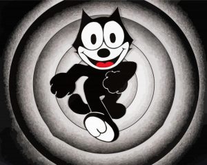 Black And White Felix The Cat Diamond Painting