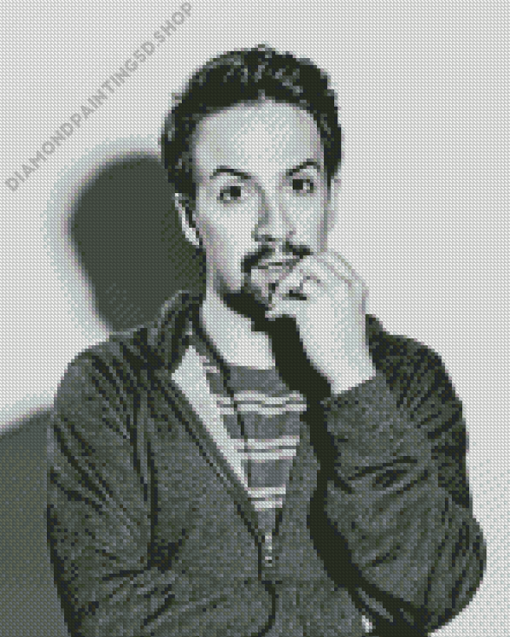 Black And White Lin Manuel Miranda Diamond Paintings