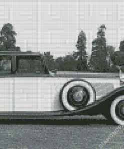 Black And White Vintage Rolls Royce Diamond Paintings