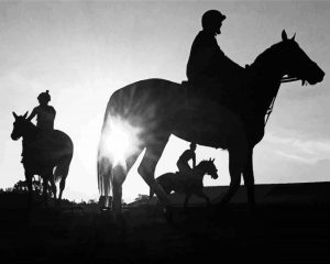 Black And White Silhouette Diamond Painting