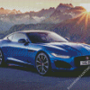 Jaguar F Type Blue Car Diamond Paintings