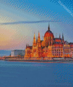 Budapest Evening Sunset View Diamond Painting