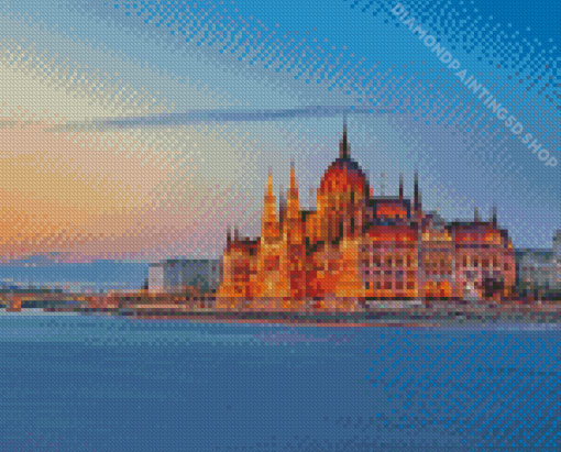 Budapest Evening Sunset View Diamond Painting