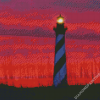 Cape Hatteras Lighthouse Sunset Diamond Paintings
